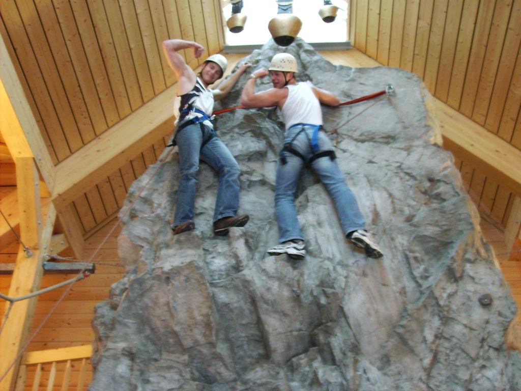 Klettern am Fels indoor