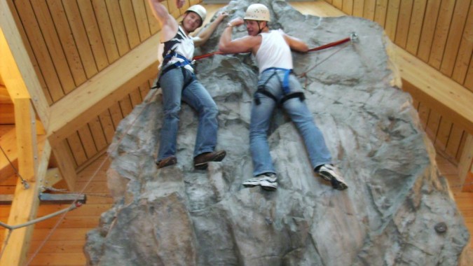 Klettern am Fels indoor