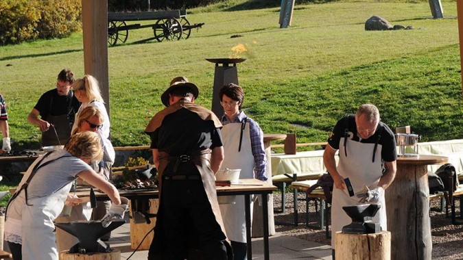 Schmieden beim Teamevent