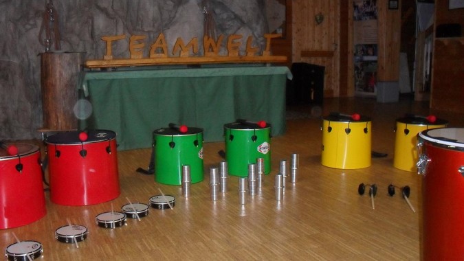 Team-Trommeln im Schwarzwald