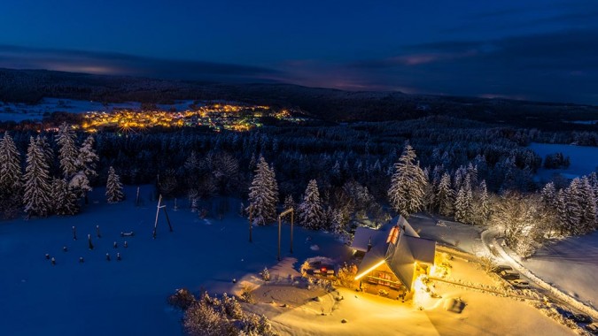 einmalige Location im Winter